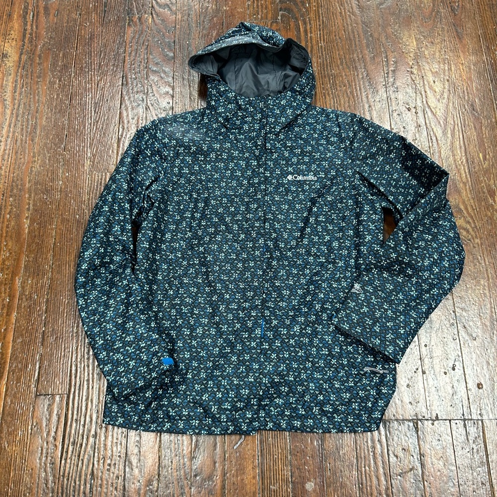 Columbia Navy Floral Hooded Jacket
